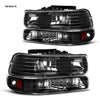 YITAMOTOR® Headlights For 99-02 Chevy Silverado 1500 2500/01-02 Silverado 1500HD 2500HD 3500/00-06 Tahoe Suburban