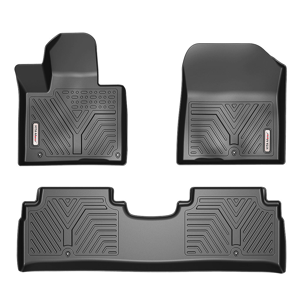 YITAMOTOR® Floor Mats For 2016-2020 Kia Sorento, Custom-Fit Black TPE Floor Liners 1st & 2nd Row All-Weather Protection