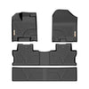 YITAMOTOR® Custom-Fit Black TPE All-Weather Floor Mats & Cargo Liner for 2017-2023 Honda Ridgeline Crew Cab, 1st, 2nd & 3rd Row Protection