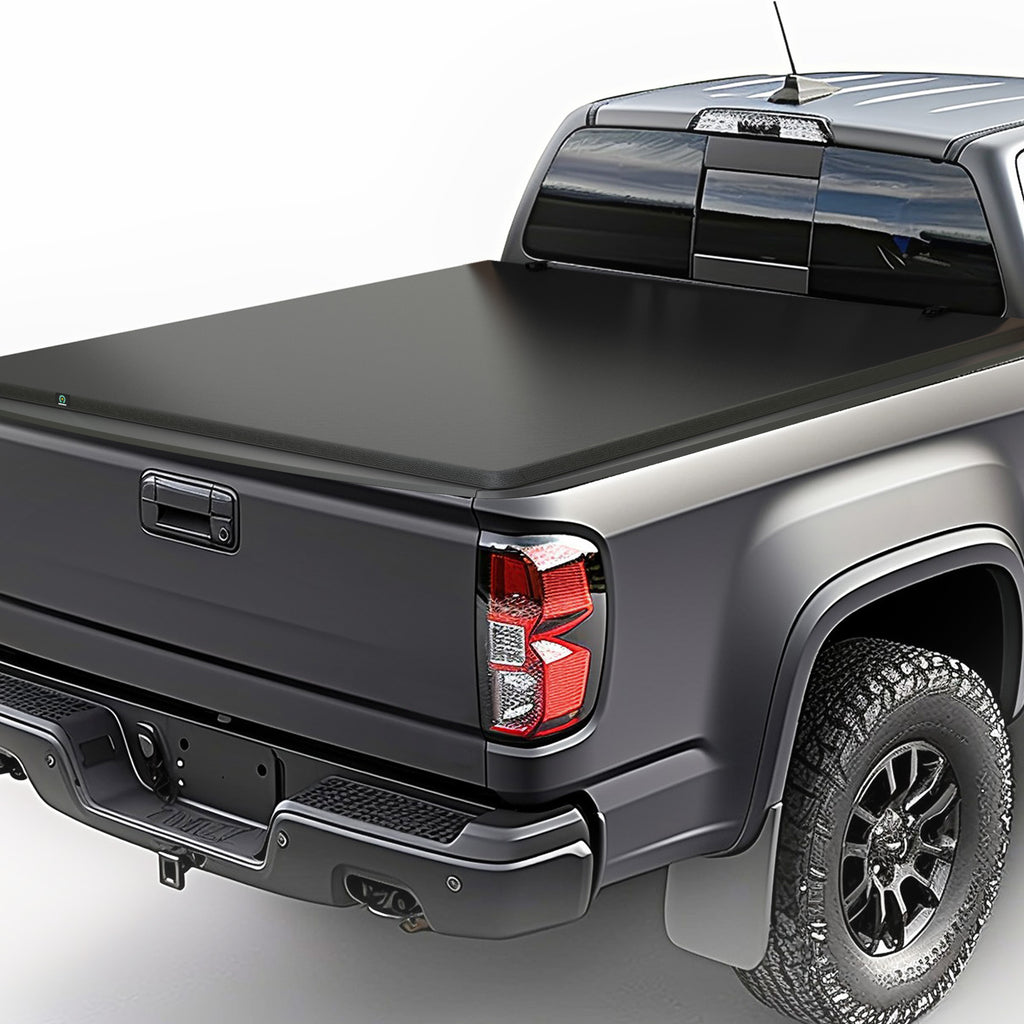 YITAMOTOR® Soft Quad-fold Truck Bed Tonneau Cover Compatible with 2019-2024 Chevy Silverado/GMC Sierra 1500 New Body Style 6.6 ft Bed