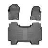 YITAMOTOR® Rubber Floor Mats for 2019-2025 Dodge Ram 1500 Crew Cab New Body, Front & Rear Floor Liner Kit