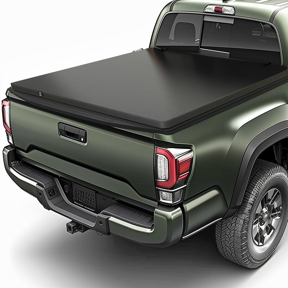 YITAMOTOR® 2016-2023 Toyota Tacoma (Excl. Trail Edition) Cubierta tipo Tonneau para caja de camioneta suave, plegable, con caja de 6 pies