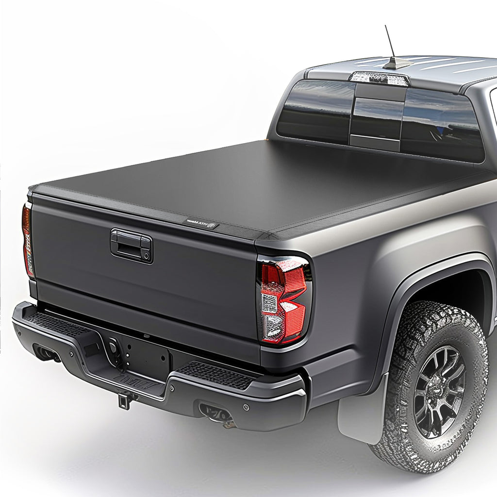 YITAMOTOR® Soft Quad Fold 2014-2018 Chevy Silverado/GMC Sierra 1500, 2019 Legacy/Limited, Fleetside 6.6 ft Bed Truck Bed Tonneau Cover