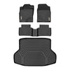 YITAMOTOR® 4PCS All-Weather Floor Mats & Cargo Liner for 2016-2021 Honda Civic Sedan, TPE Front & Rear Protection