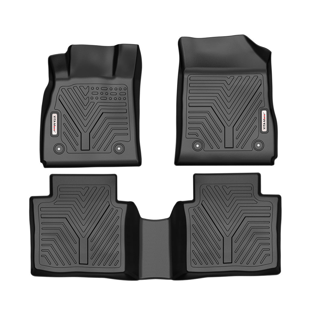 YITAMOTOR® Floor Mats Compatible with 2014-2020 Chevrolet Impala, Custom Fit Black TPE Floor Liners 1st & 2nd Row All-Weather Protection