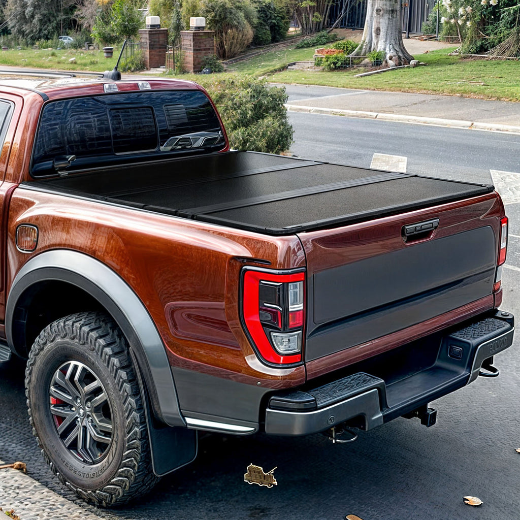 YITAMOTOR® 5 ft Bed Tonneau Cover Hard Tri-fold for 2005-2024 Nissan Frontier Truck 3 Fold