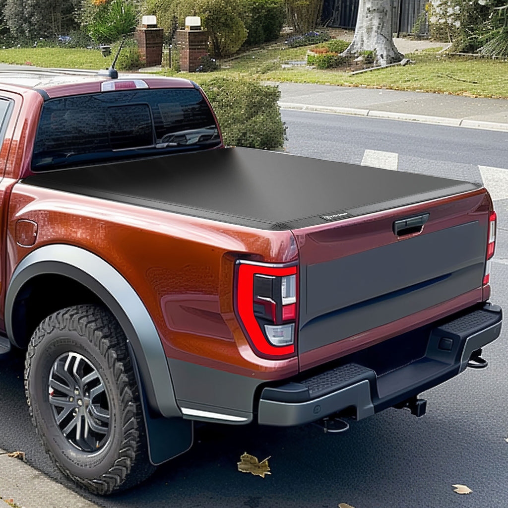 YITAMOTOR® Soft Quad Fold 2015-2024 Ford F-150, Styleside 5.5 ft Bed Truck Bed Tonneau Cover 