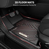 YITAMOTOR® Custom Fit Black TPE All-Weather Floor Mats for 2010-2014 Ford F-150 SuperCrew/Crew Cab, 1st & 2nd Row Protection