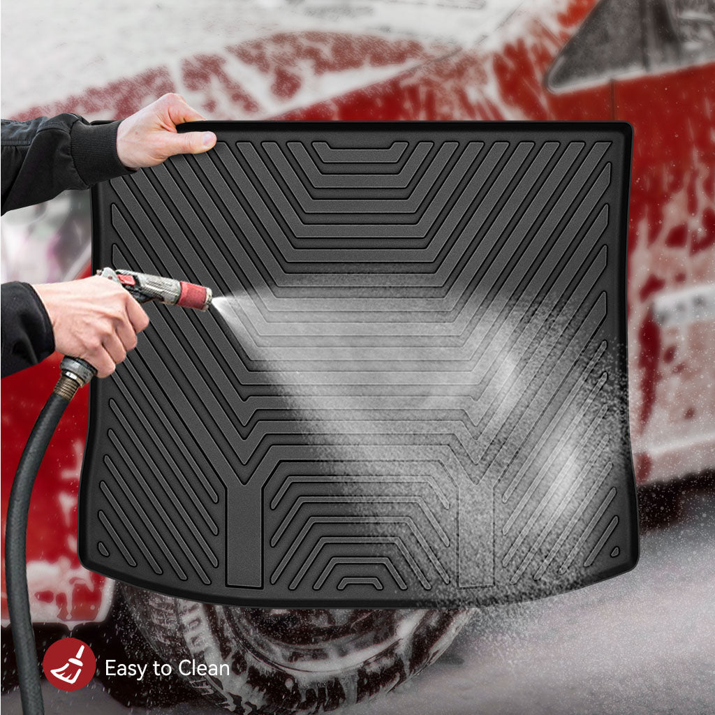 YITAMOTOR® All-Weather Black Rubber Cargo Mat for 2015-2024 Ford Edge, Trunk Floor Liner Protection