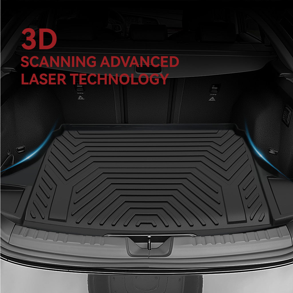 YITAMOTOR® 4pcs 2016-2021 Honda Civic Sedan TPE Front Rear Floor Mats Cargo Liner All Weather Protection