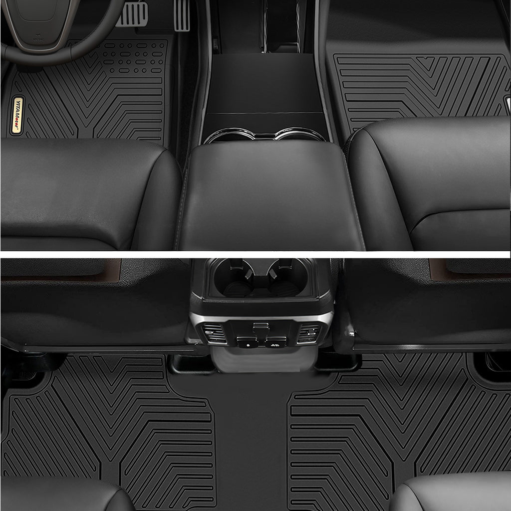 YITAMOTOR® Floor Mats 3 Rows & Cargo Trunk Liner Compatible with 2020-2024 Hyundai Palisade (Fits Bench Seats), Black Custom Fits Car Floor Mats Automotive Liners Sets