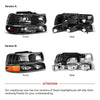 YITAMOTOR® Headlight Set For 2000-2006 Chevy Suburban Tahoe Headlights Lamps + Tail Lights Pair