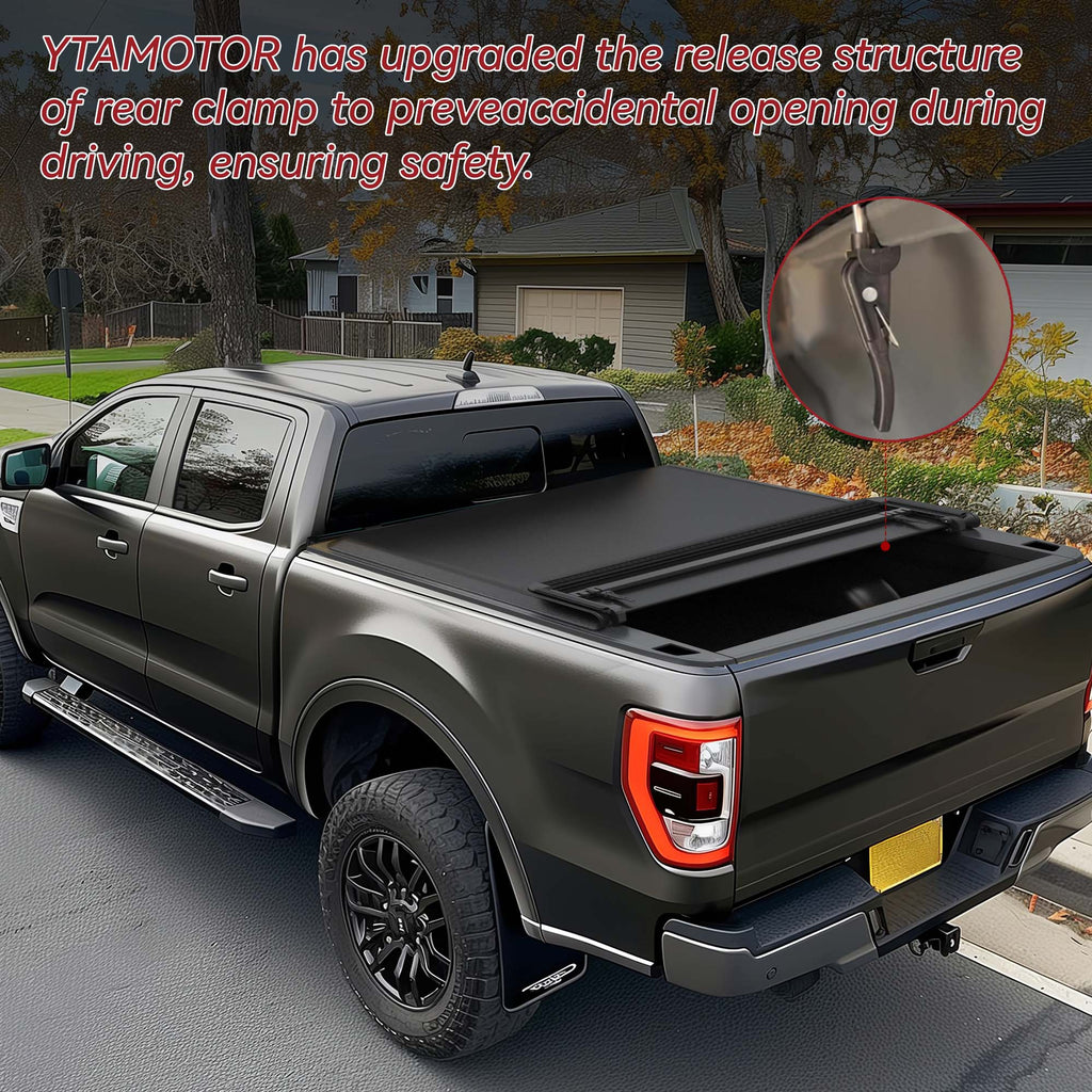 YITAMOTOR® 2022 2023 2024 Ford Maverick 4.5 pies cubierta suave para caja de camioneta triple plegable