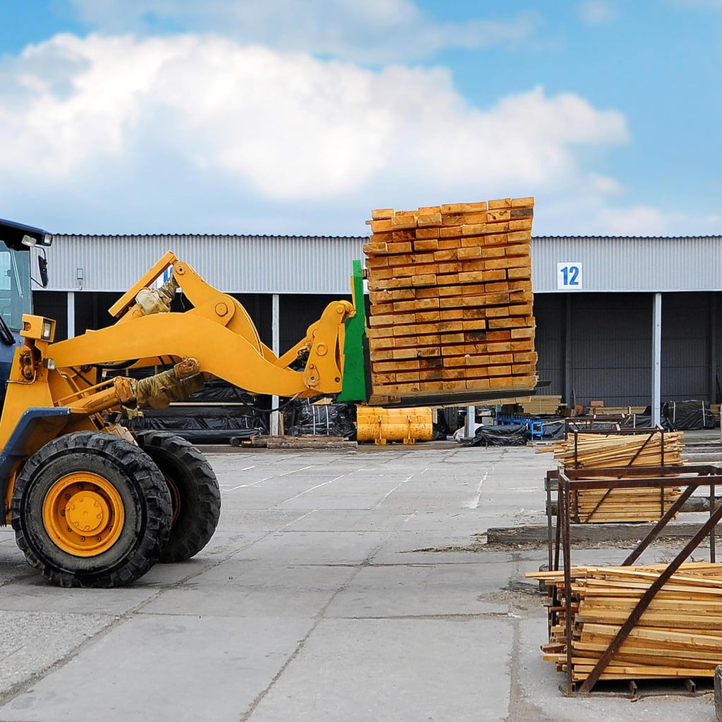 4000lbs Pallet Fork Frame, 46" Skid Steer Pallet Fork Frame for Kubota Bobcat Skid Steer Loaders Tractors, Green Steel