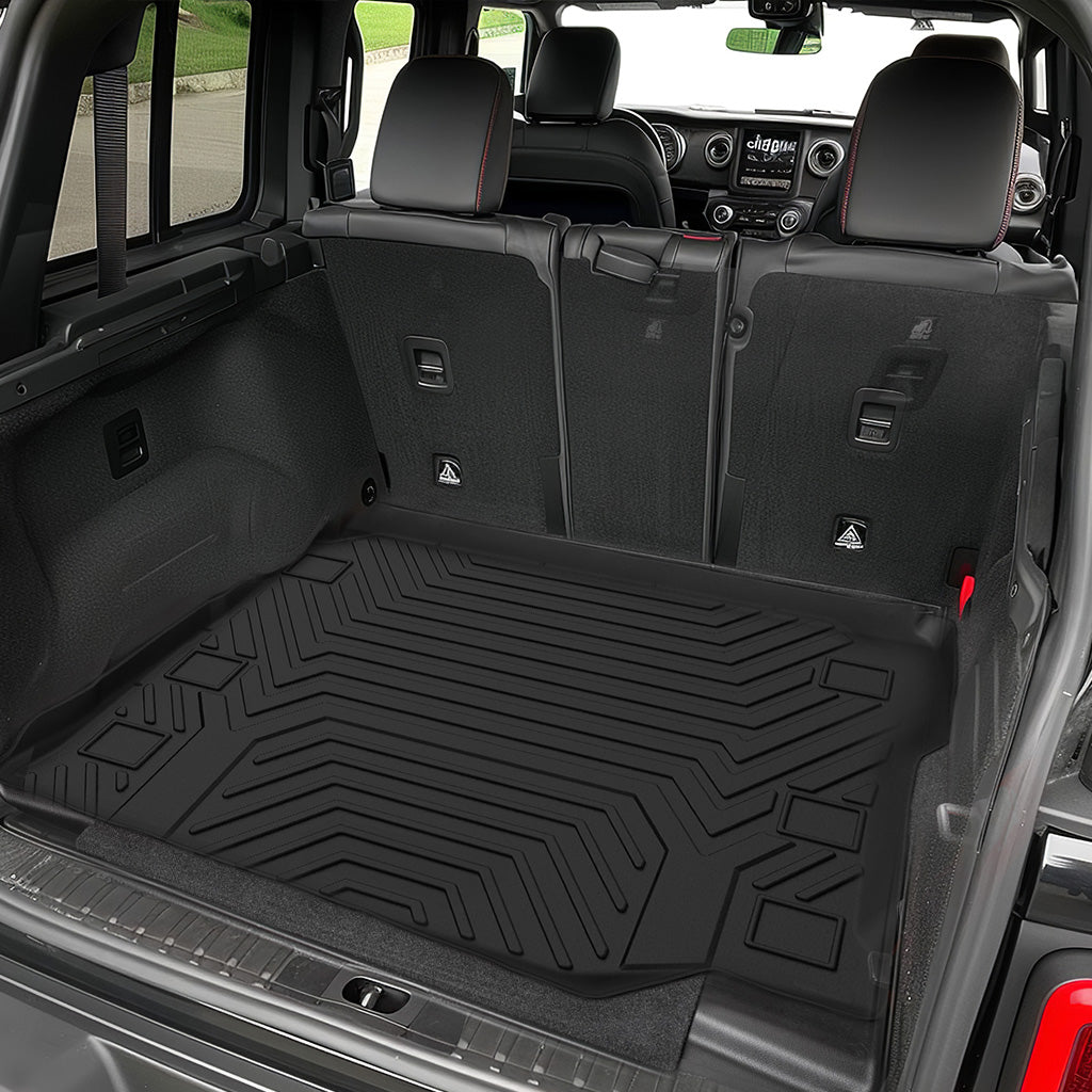 YITAMOTOR® 18-24 Jeep Wrangler JL Unlimited Tapetes para piso de 4 puertas, revestimiento de piso con protección para todo clima en 1.a y 2.a fila