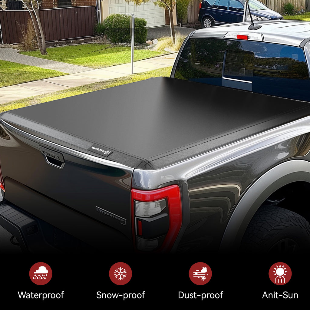 YITAMOTOR® Soft Tri-fold Truck Bed Tonneau Cover Compatible with 2019-2024 Ford Ranger 5 ft Bed