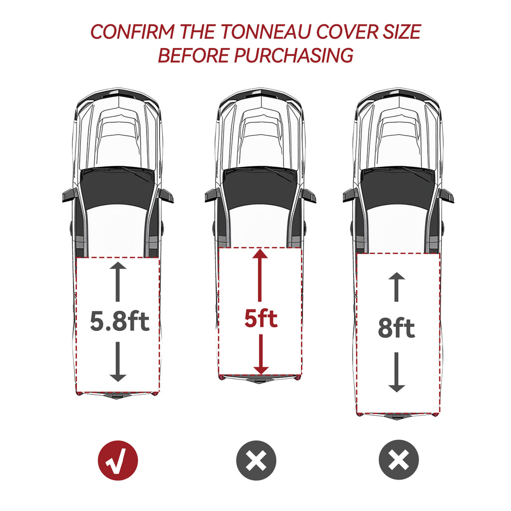 YITAMOTOR® Cubierta Tonneau para caja de camión con plataforma Fleetside de 5 pies para Jeep Gladiator 2020-2024, tríptico suave