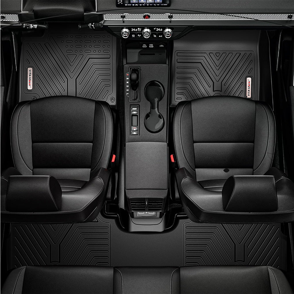 YITAMOTOR® Floor Mats For 2016-2020 Kia Sorento, Custom-Fit Black TPE Floor Liners 1st & 2nd Row All-Weather Protection