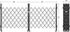 Double Folding Security Gate, 61" H x 130" W, Steel Accordion Design, 360° Rolling, Barricade Gate with Keys, Aluminium Mesh