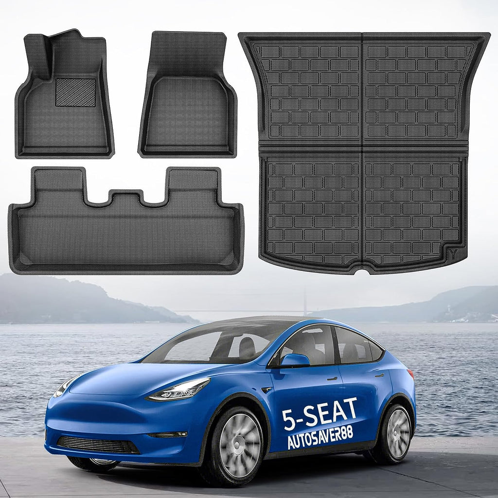 2020-2024 Tesla Model Y Floor Mats Full Set (5 Seater)
