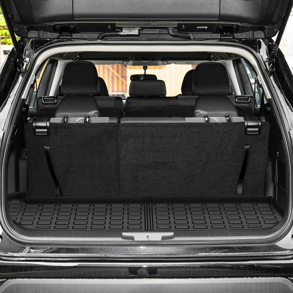 YITAMOTOR® Floor Mats & Cargo Liner for 2021-2024 Chevrolet Tahoe/GMC Yukon/Cadillac Escalade (Yukon Denali) with 2nd Row Bucket Seats, Custom Fit TPE All Weather Chevy Tahoe Trunk Mats Car Mats Set