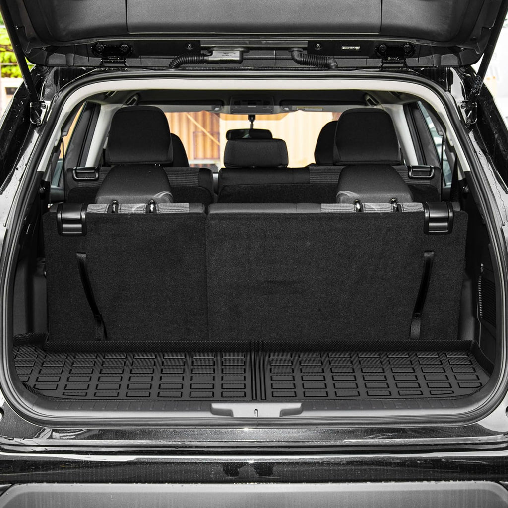 YITAMOTOR® Custom Fit Floor Mats for 2018-2024 Ford Expedition 7-Seat with 2nd Row Bucket Seats, TPE All-Weather 1st, 2nd, 3rd Row Floor Liners and Trunk Cargo Mat Set