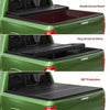 YITAMOTOR®  FRP Hard Tri Fold Truck Bed Tonneau Cover Fits for Toyota Tacoma 2024 5 ft Bed (Excl. Trail Edition) with Deck Rail System