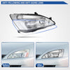 YITAMOTOR® 2003-2007 Honda Accord OE Conjunto de faros delanteros Carcasa cromada Reflector transparente Lente transparente 