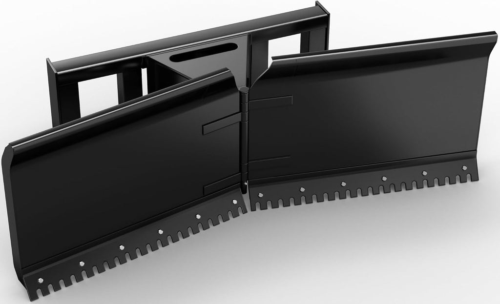 YITAMOTOR®  74" Hydraulic Skid Steer Dozer Blade, Universal Skid Steer Attachment, Adjustable, Hydraulic Dozer Blade with Spring Shocks for Efficient Debris and Snow Management