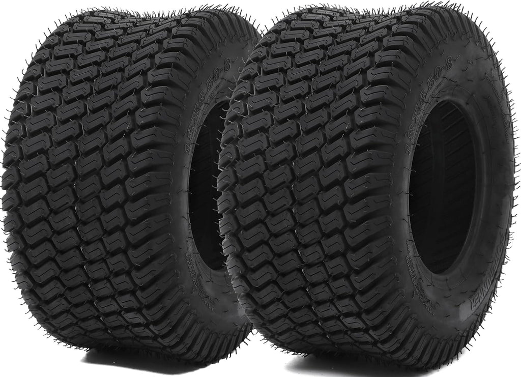 YITAMOTOR® 18x8.50-8" Lawn Mower Tires, Suitable for Lawnmowers, Motorcycles, Garden Tractors, Golf Carts, and Farm Equipment, 4Ply, Set of 2