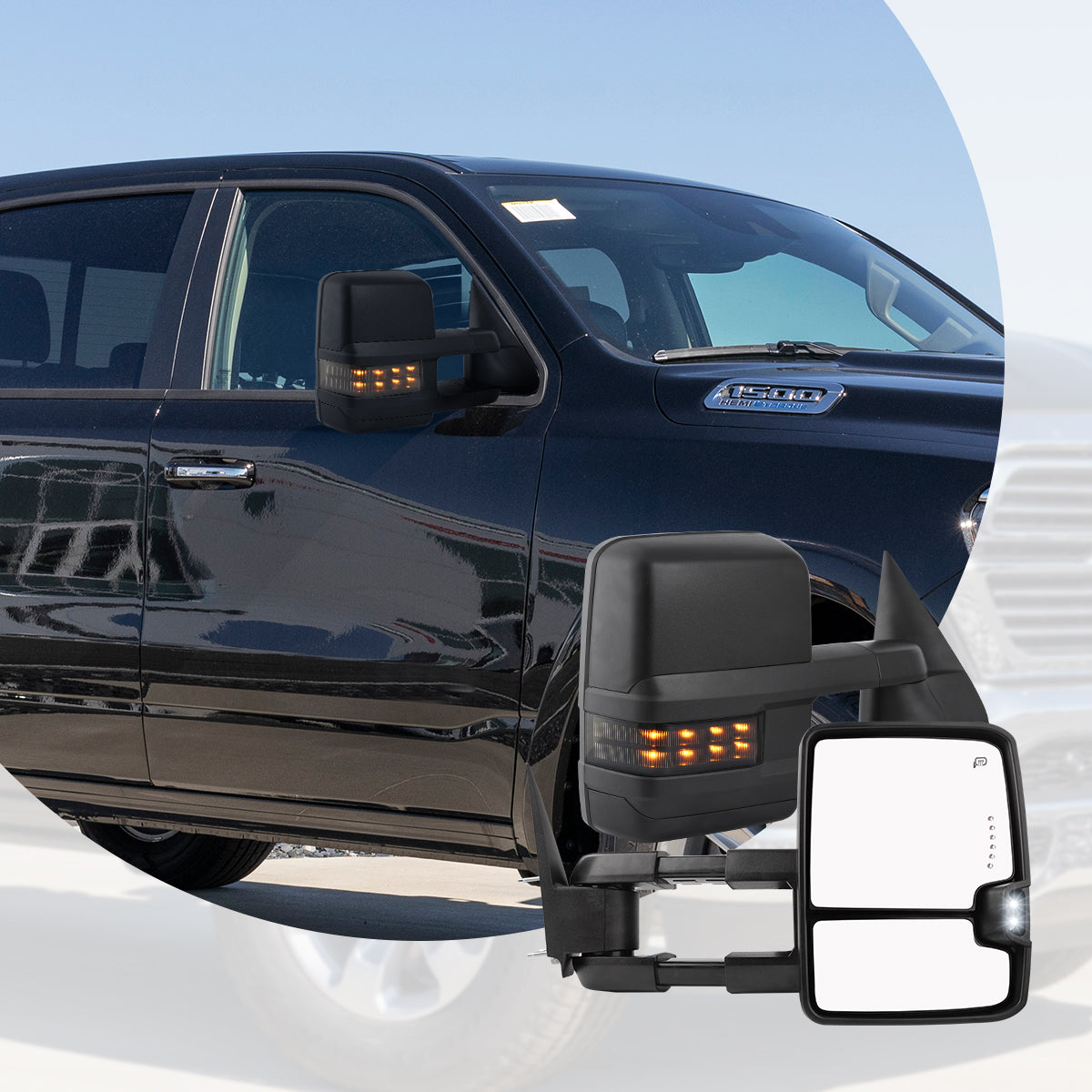 YITAMOTOR® Towing Mirrors Compatible with Chevy Silverado Tahoe