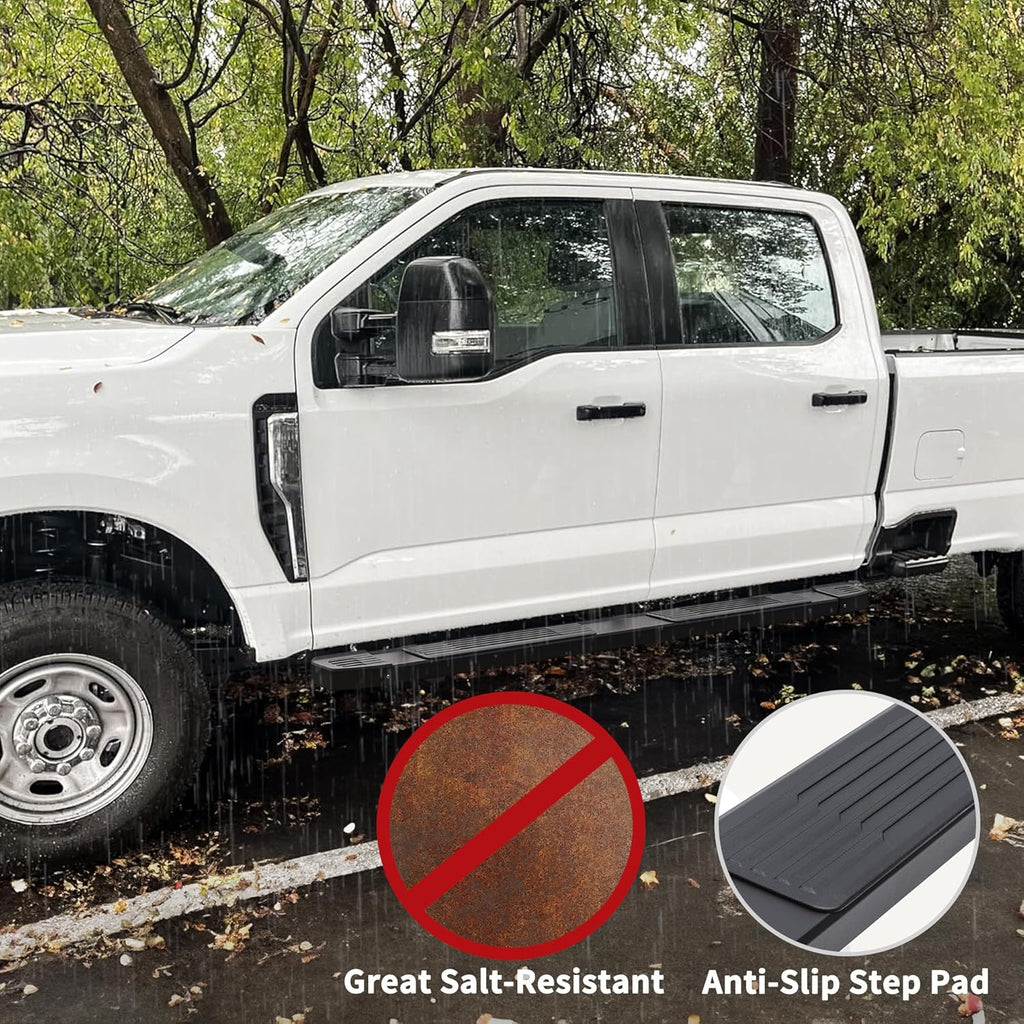 YITAMOTOR® 6 Inches Running Boards Compatible with 2009-2018 Dodge Ram 1500 Crew Cab, 2019-2024 1500 Classic, 2010-2024 Ram 2500/3500, Stainless Steel Side Steps Black Nerf Bars