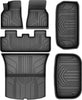 YITAMOTOR® Custom Floor Mats for Tesla Model Y 2020-2024, Full Set All-Weather Cargo Liners & Rear Trunk Tray, Interior Accessories in Black