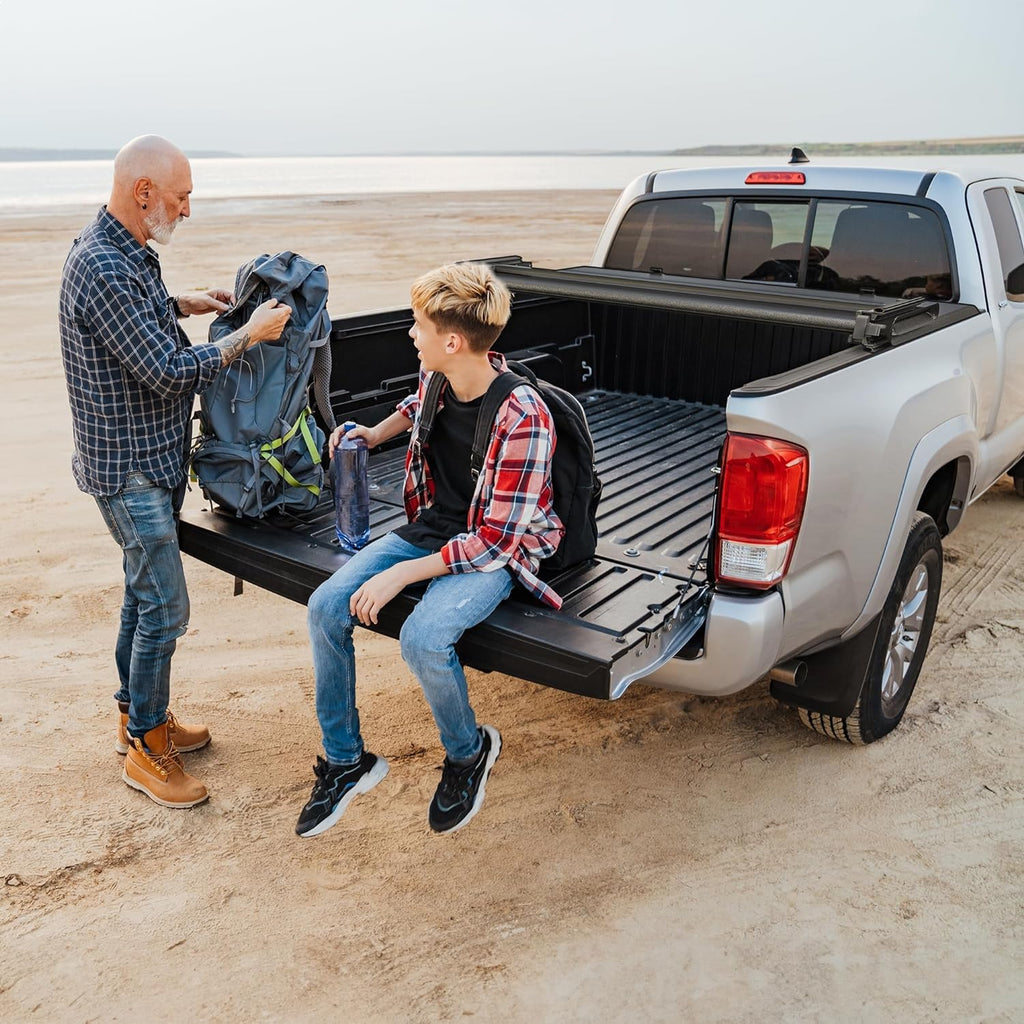 YITAMOTOR® Soft Quad-fold Truck Bed Tonneau Cover Compatible with 2002-2024 Dodge Ram 1500 (Classic & New), 2003-2024 Dodge Ram 2500 3500 6.4ft Bed without Rambox