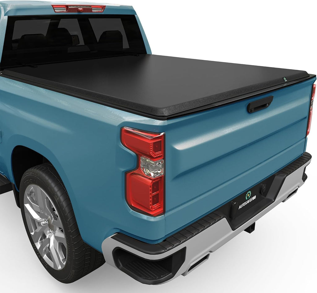 YITAMOTOR® Soft Roll Up Truck Bed Tonneau Cover Compatible with 2020 2021 2022 2023 2024 Chevy Silverado/GMC Sierra 2500 3500 HD 6.10ft Bed