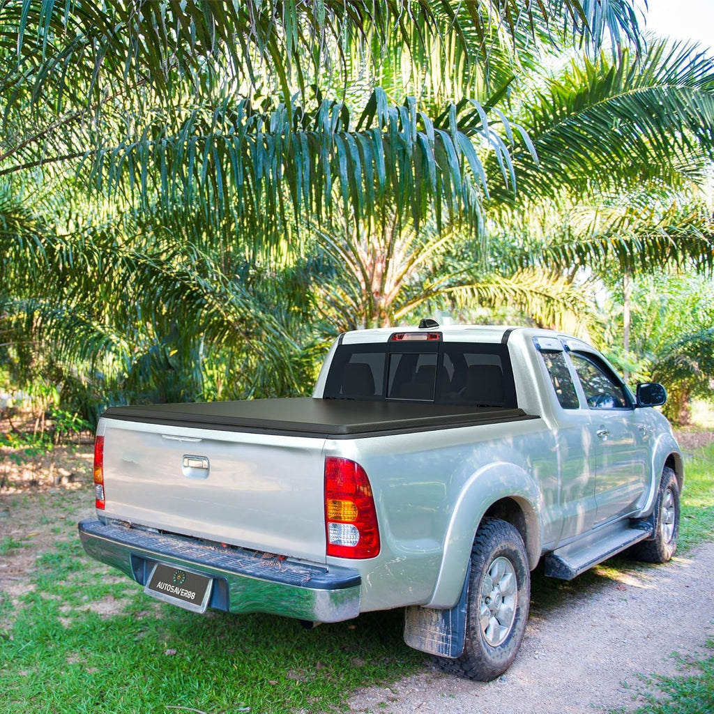 YITAMOTOR® Soft Roll-Up Tonneau Truck Bed Cover Fit for Ford Maverick 2022 2023 2024, 4.5ft Bed