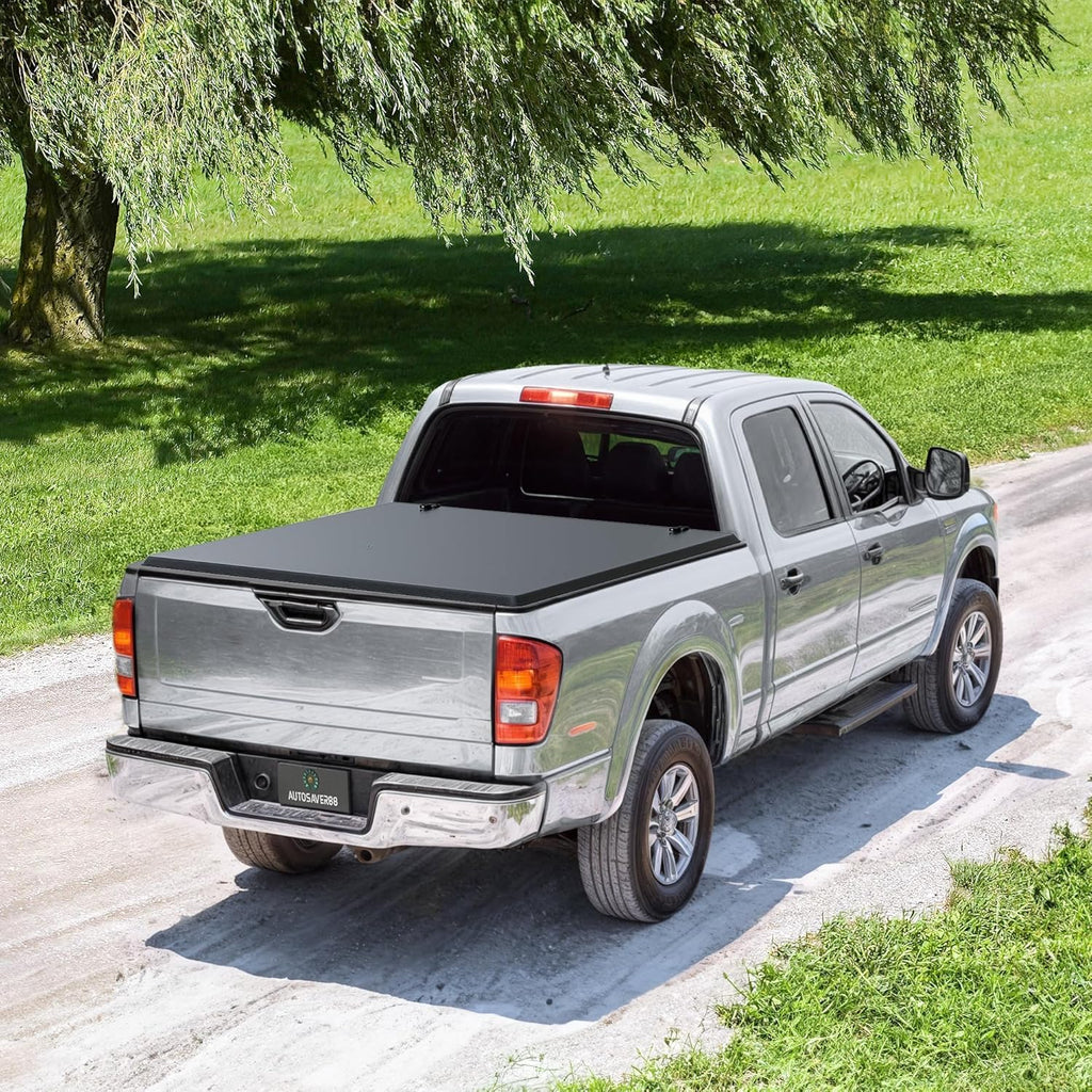 YITAMOTOR® Soft Roll-Up Tonneau Truck Bed Cover Fit for Ford Maverick 2022 2023 2024, 4.5ft Bed