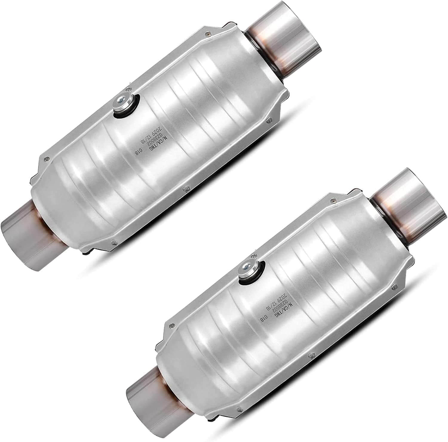 ATCC0018 2.5'' Inlet/ Outlet Universal Catalytic Converter with O2