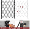 Single Folding Security Gate, 85" H x 85" W, Steel Accordion Design, 360° Rolling, Scissor Gate with Padlock, Aluminium Mesh