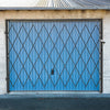 Single Folding Security Gate, 85" H x 85" W, Steel Accordion Design, 360° Rolling, Scissor Gate with Padlock, Aluminium Mesh