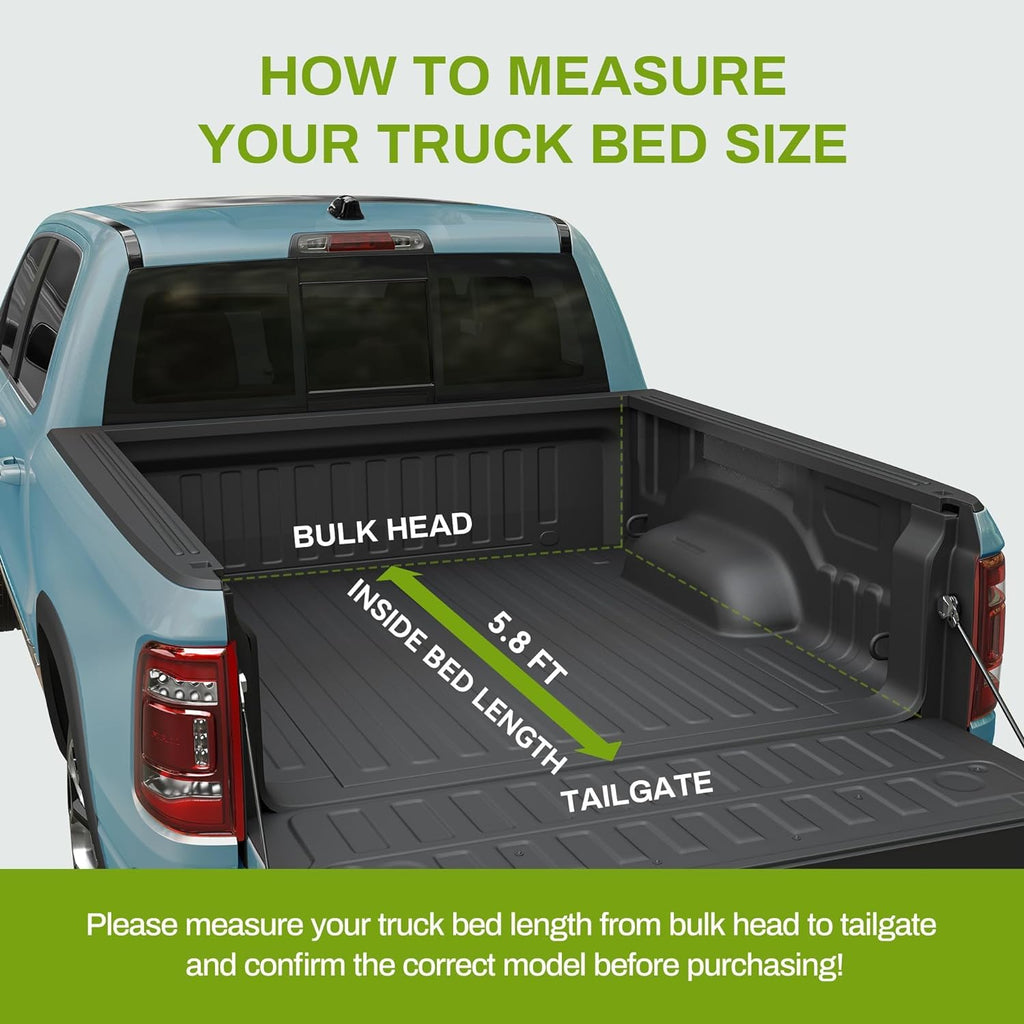 YITAMOTOR® Tri-Fold Soft Truck Bed Tonneau Cover Compatible With 2014 ...