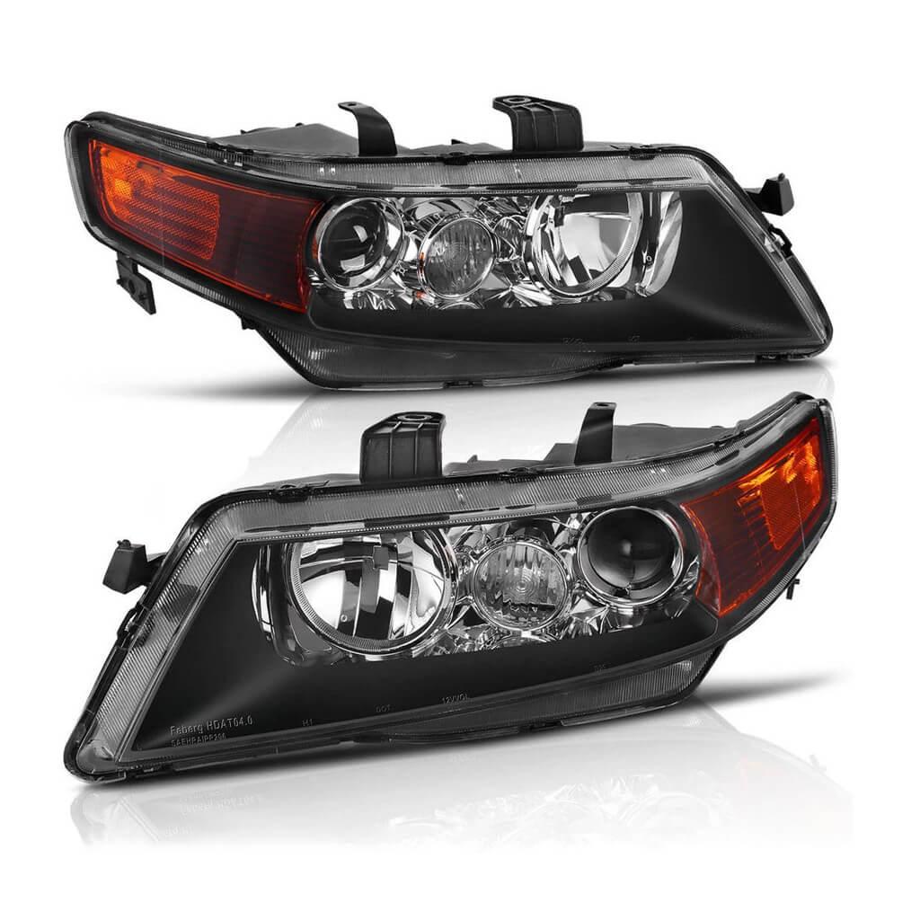 Projector Headlight Assembly for 2004-2005 Honda Acura TSX Black