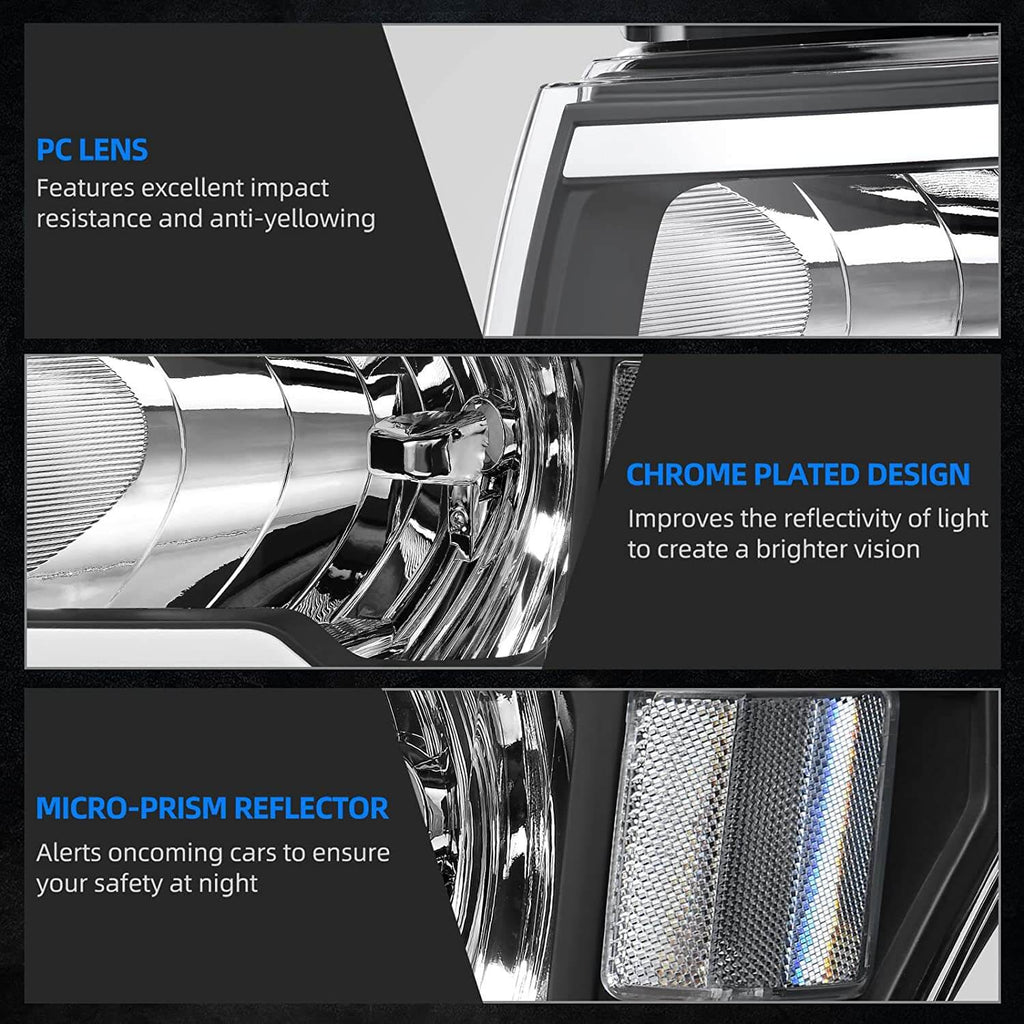 Switchback LED DRL 2009-2014 Ford F150 Headlights