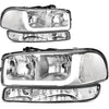 LED DRL chrome housing clear lens Headlights