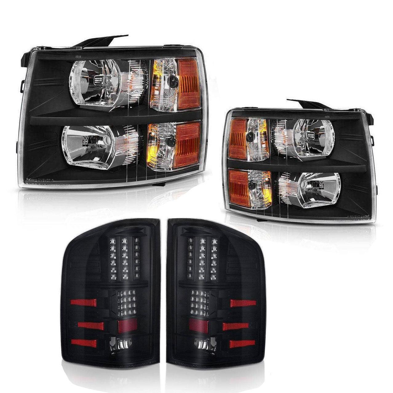 YITAMOTOR® 2007-2014 Chevy Silverado Headlights + Tail Lights