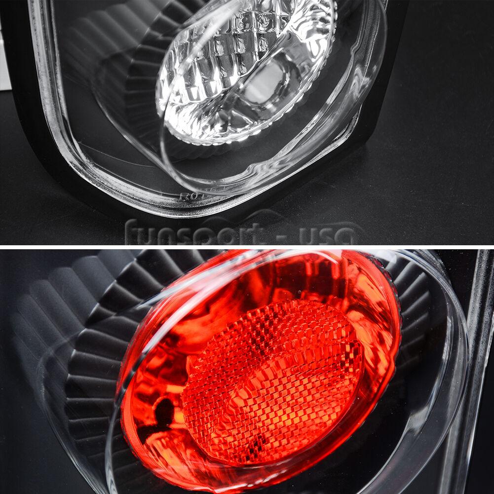 YITAMOTOR® 1998-2004 Nissan Frontier Taillights Rear Lamps Black