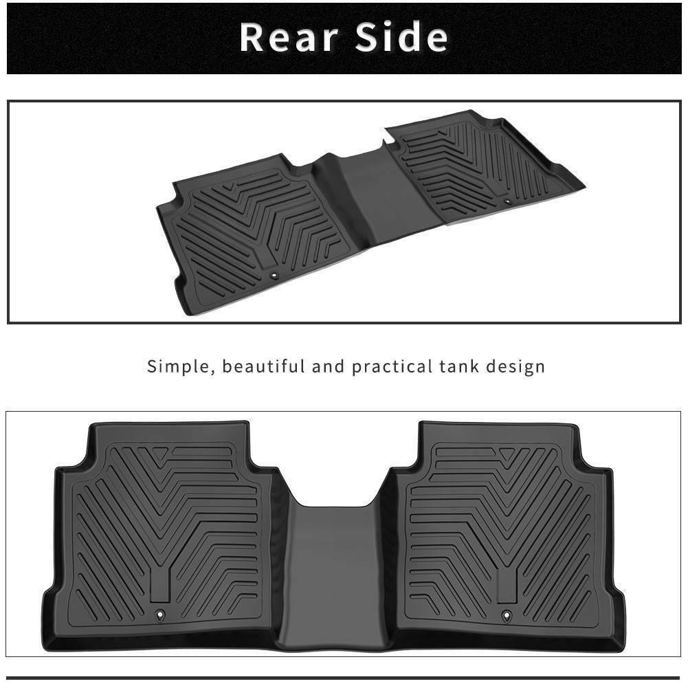 Floor Mats for 2016-2019 Kia Optima, 2015-2019 Hyundai Sonata, 1st & 2nd Row All Weather Protection - YITAMotor