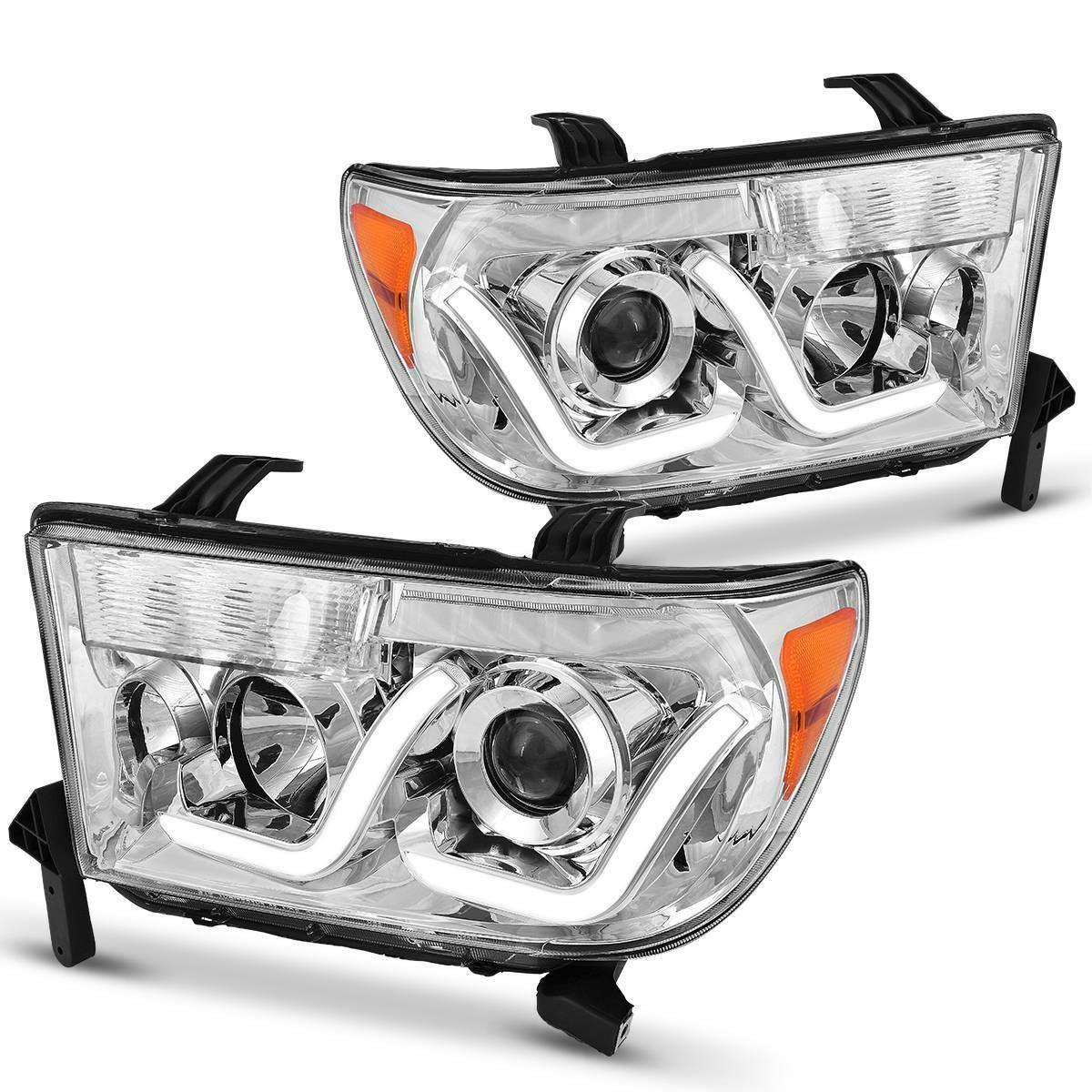LED Headlights Assembly with Projector for 2007-2013 Toyota Tundra