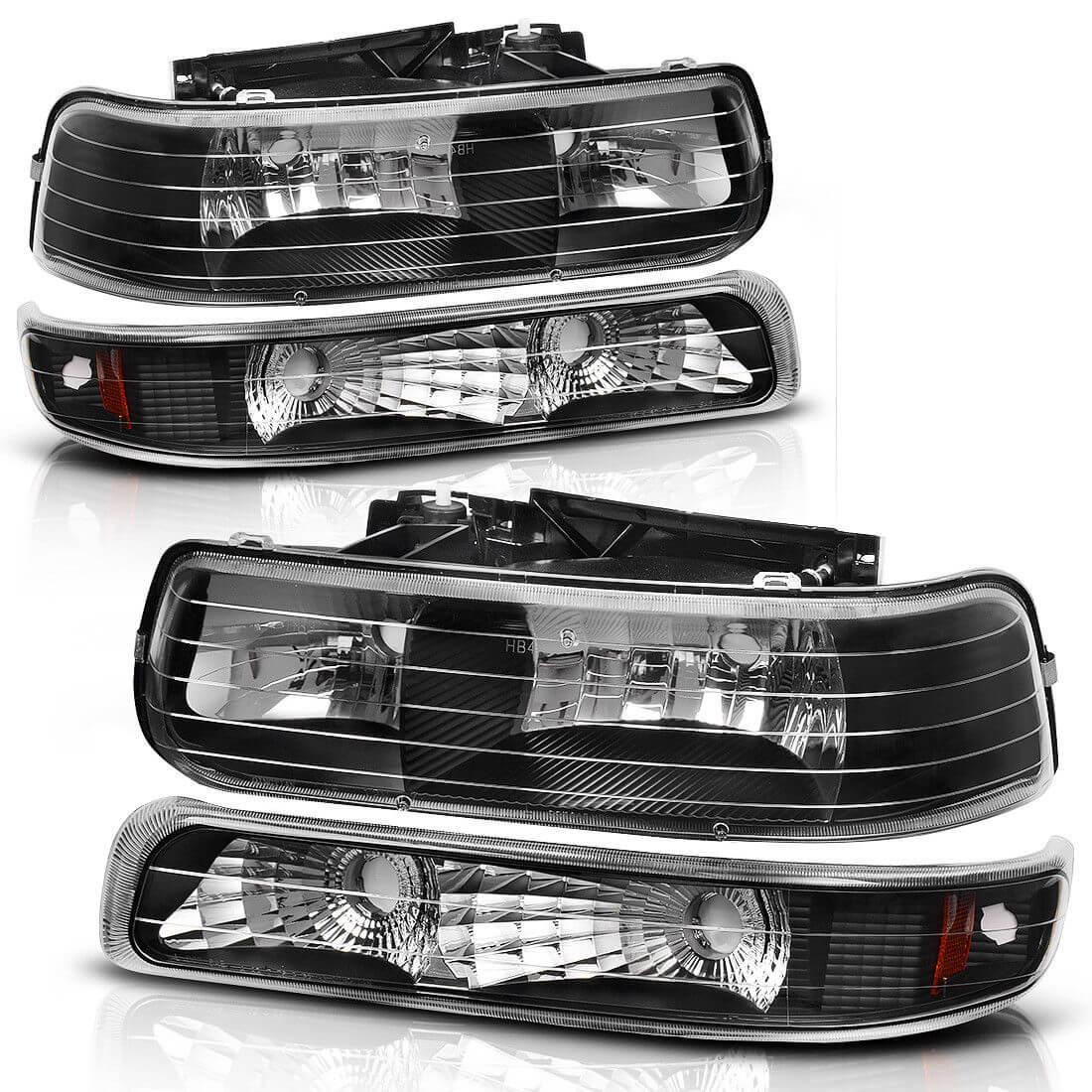 LED Headlight Assembly For 1999-2002 Chevy Silverado 1500 2500