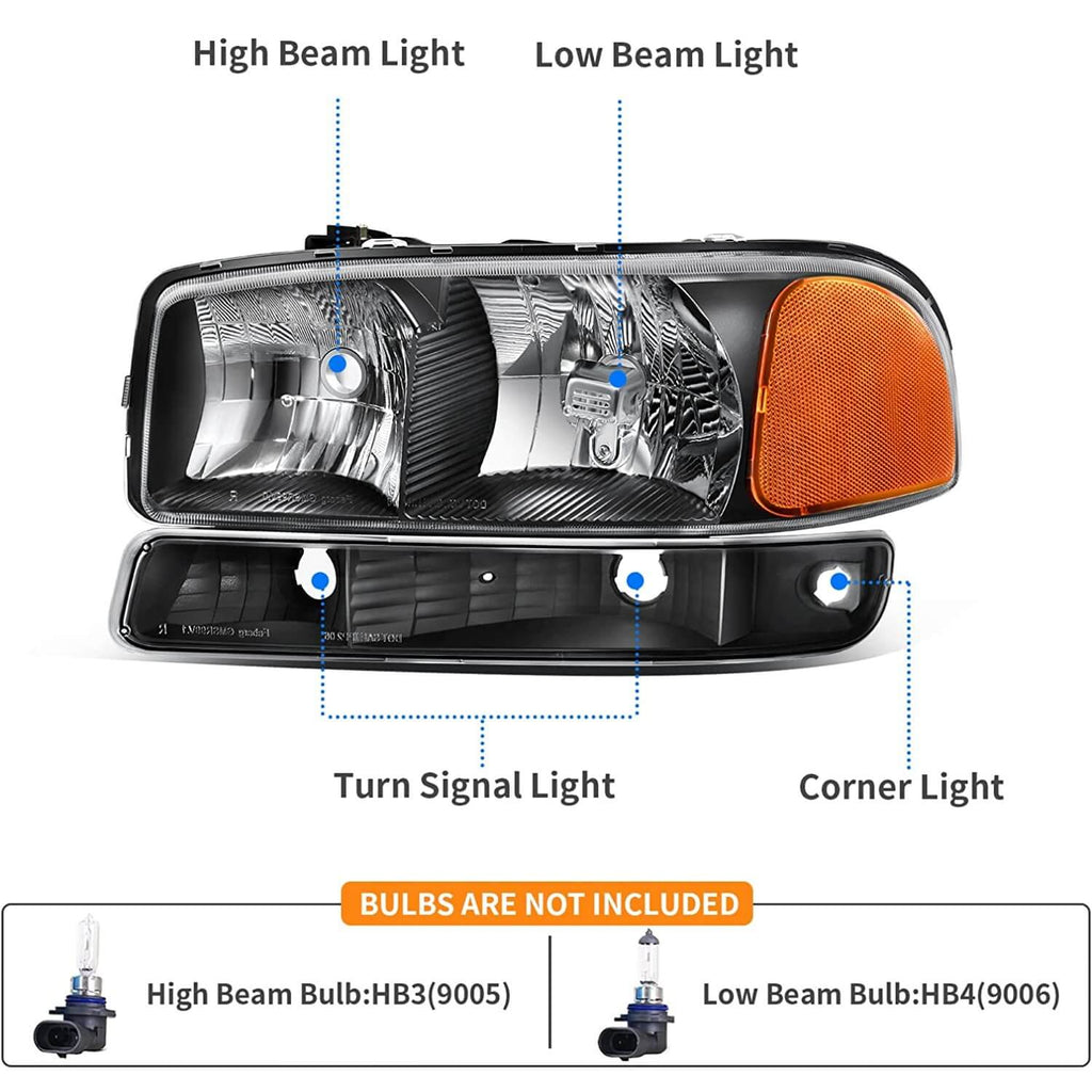 1999-2006 GMC Sierra/ 2001-2006 GMC Yukon XL LED Headlights Assembly –  YITAMotor